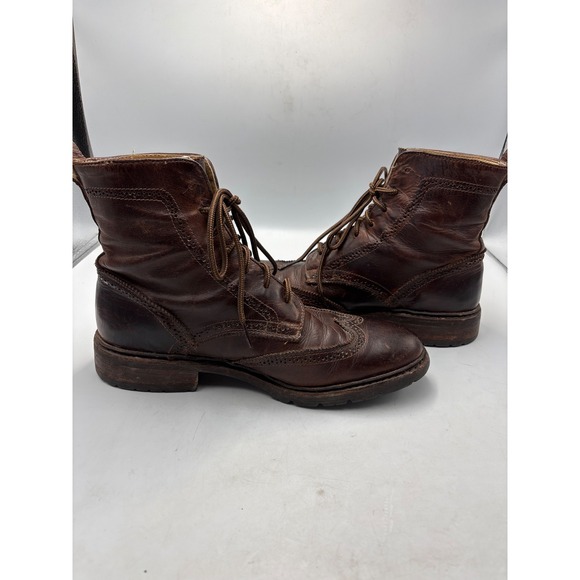 Vintage Frye John Addison Men's Brown Leather Boots Size 9D - Picture 8 of 11